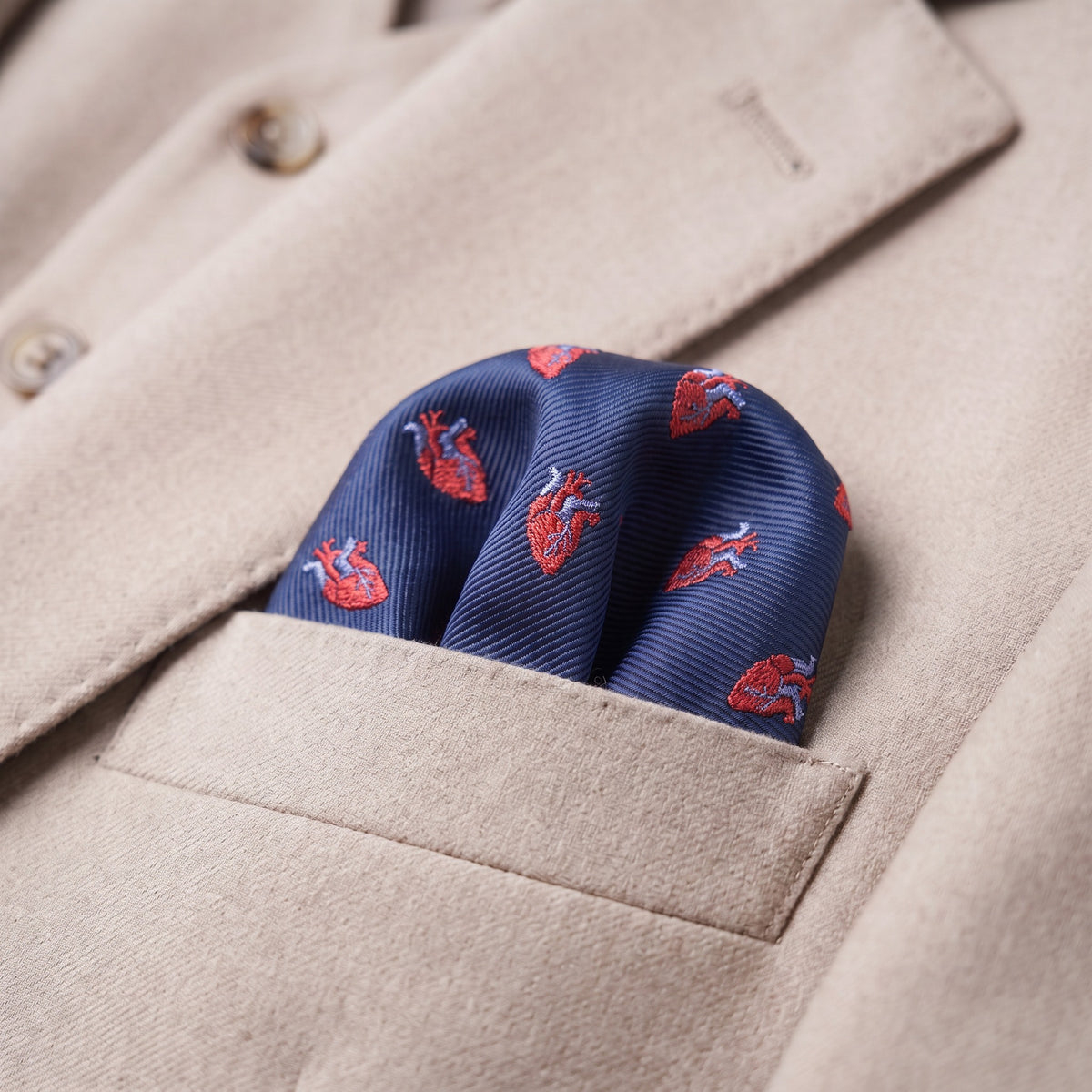 Heart Pocket Square