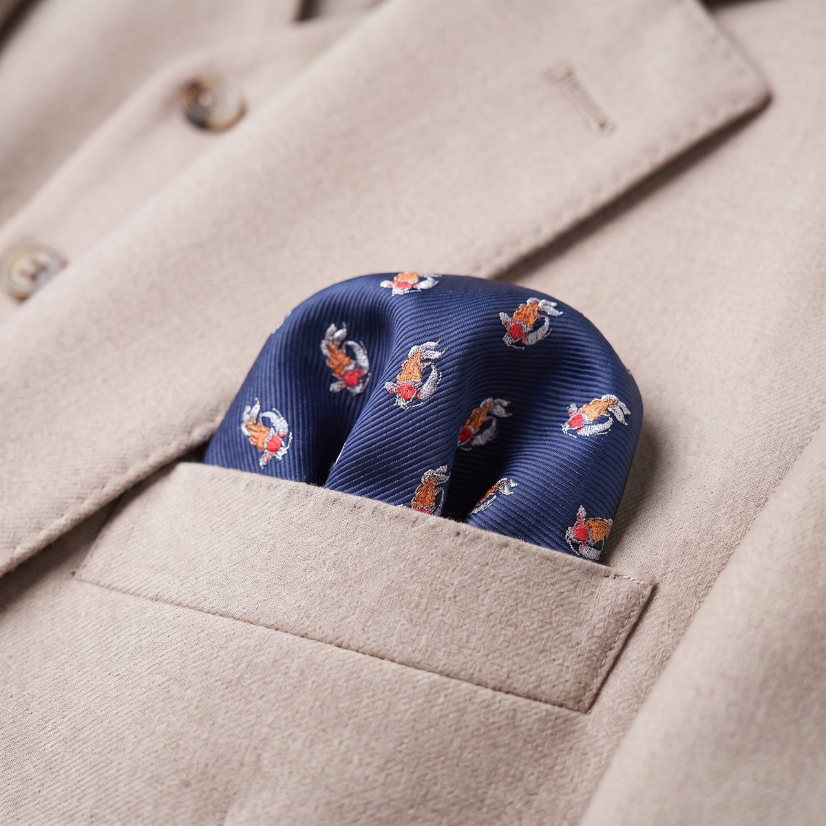 Fish Pocket Square