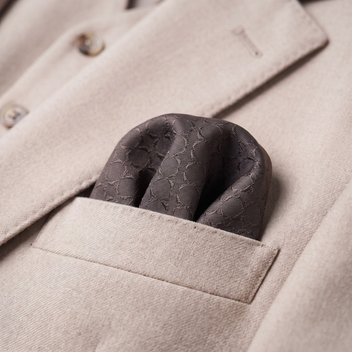 Espresso Textured Pocket Square