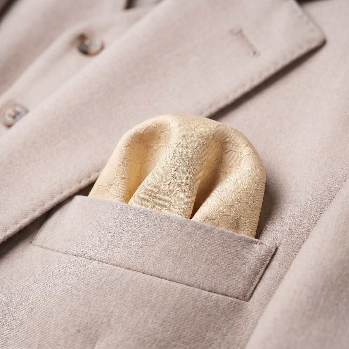 Pink Champagne Textured Pocket Square