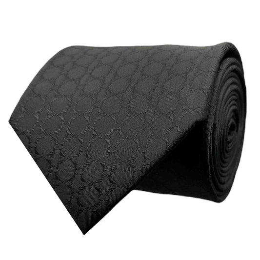 Black Noir Textured Tie