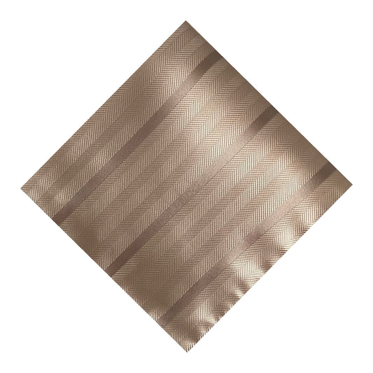 Latte Stripe Pocket Square - Hawksmoor Edit