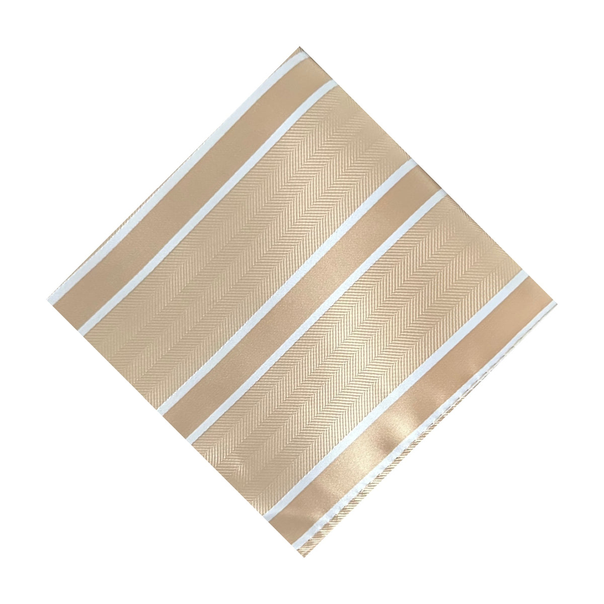 Pink Champagne Stripe Pocket Square - Charleston Edit
