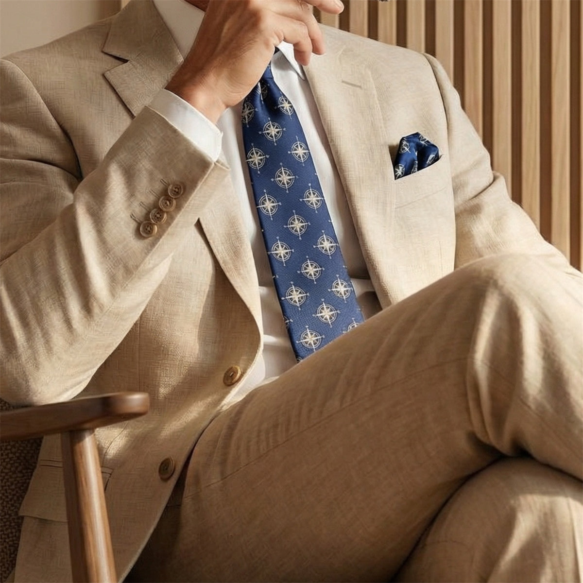 Compass Pocket Square