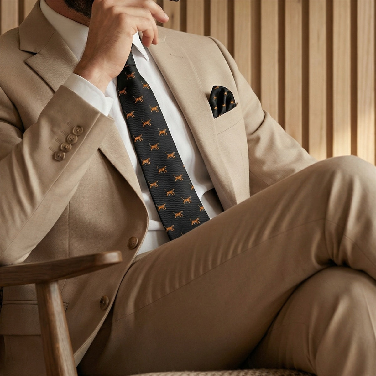 Tiger Pocket Square