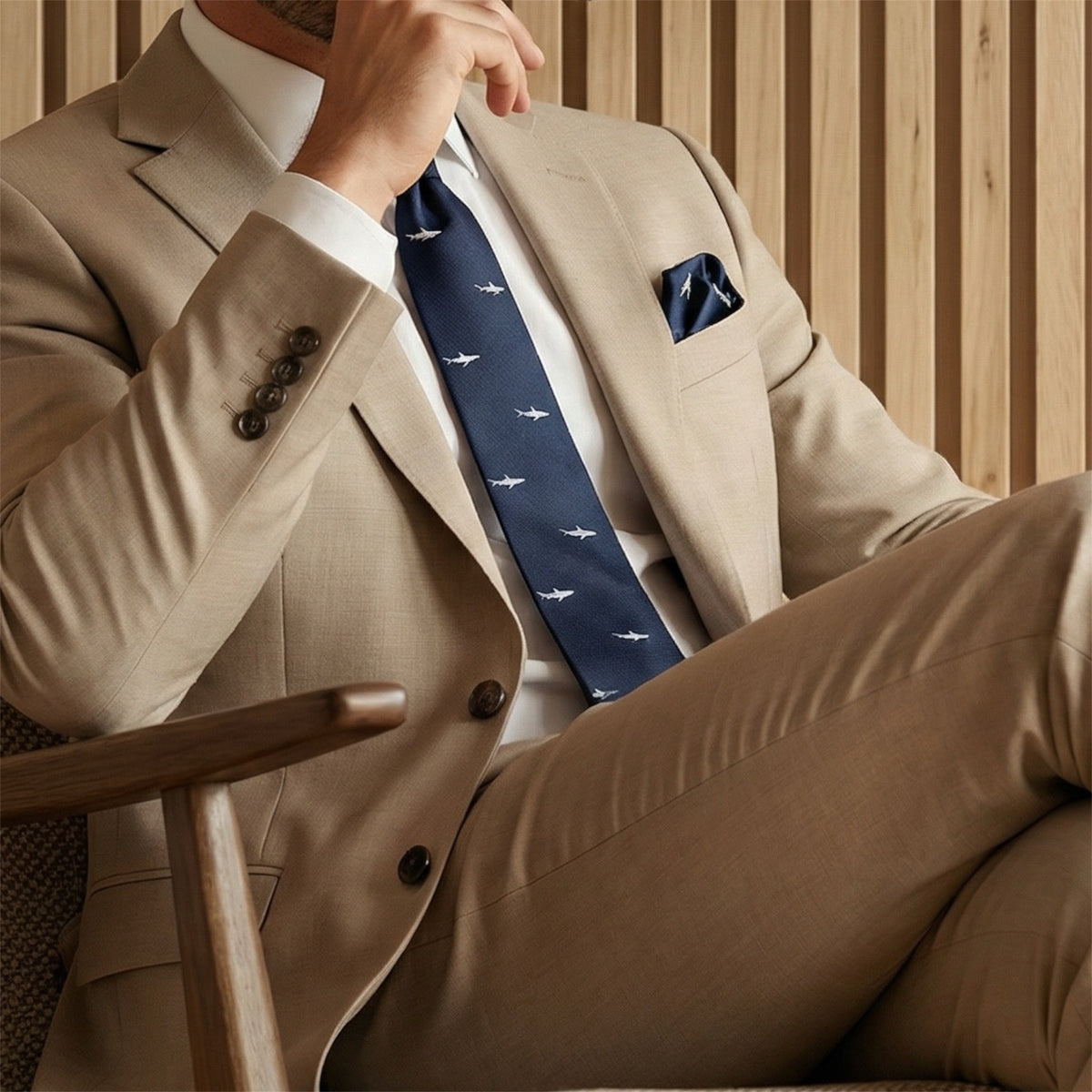 Shark Pocket Square
