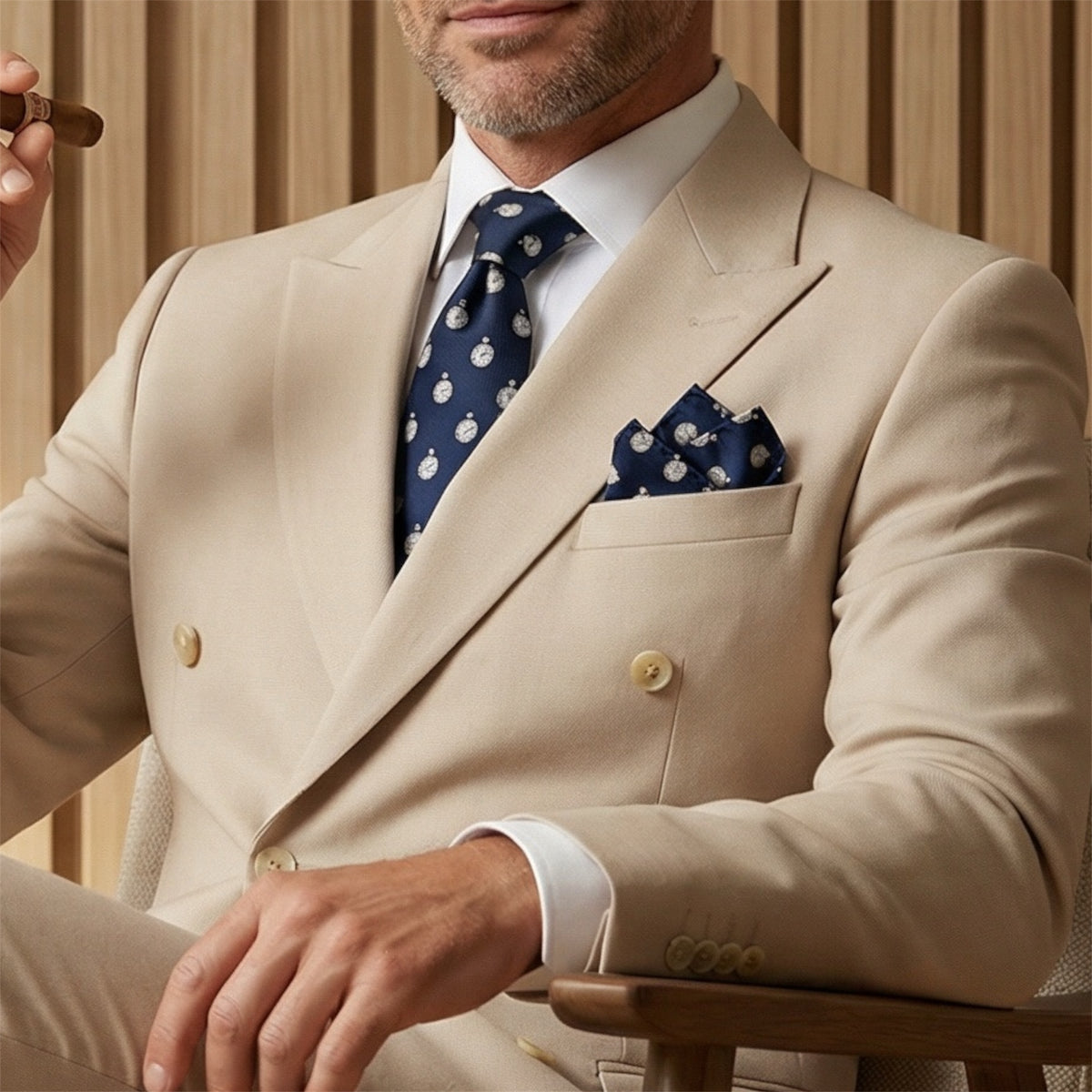 Clock Pocket Square