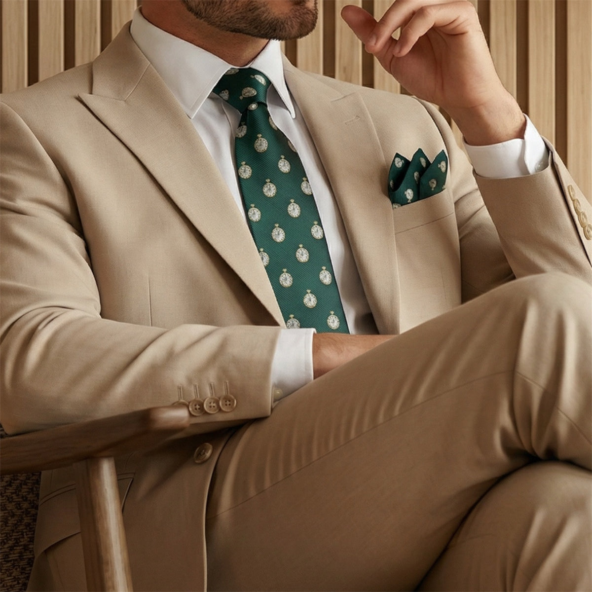 Clock Pocket Square