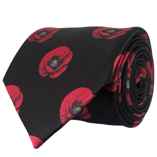 Poppy Tie Black