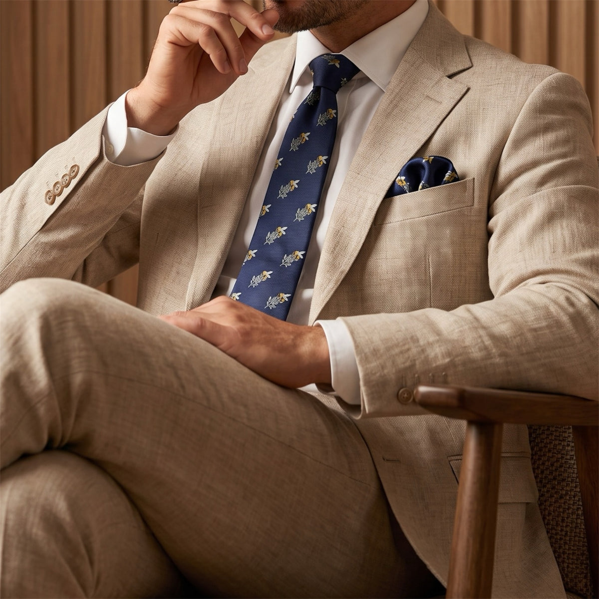 Bee Flower Tie