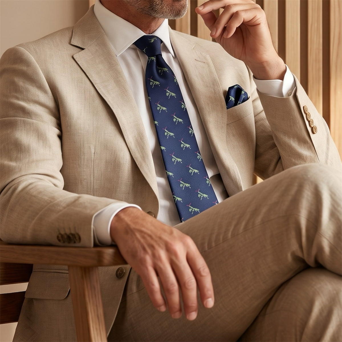 Praying Mantis Pocket Square