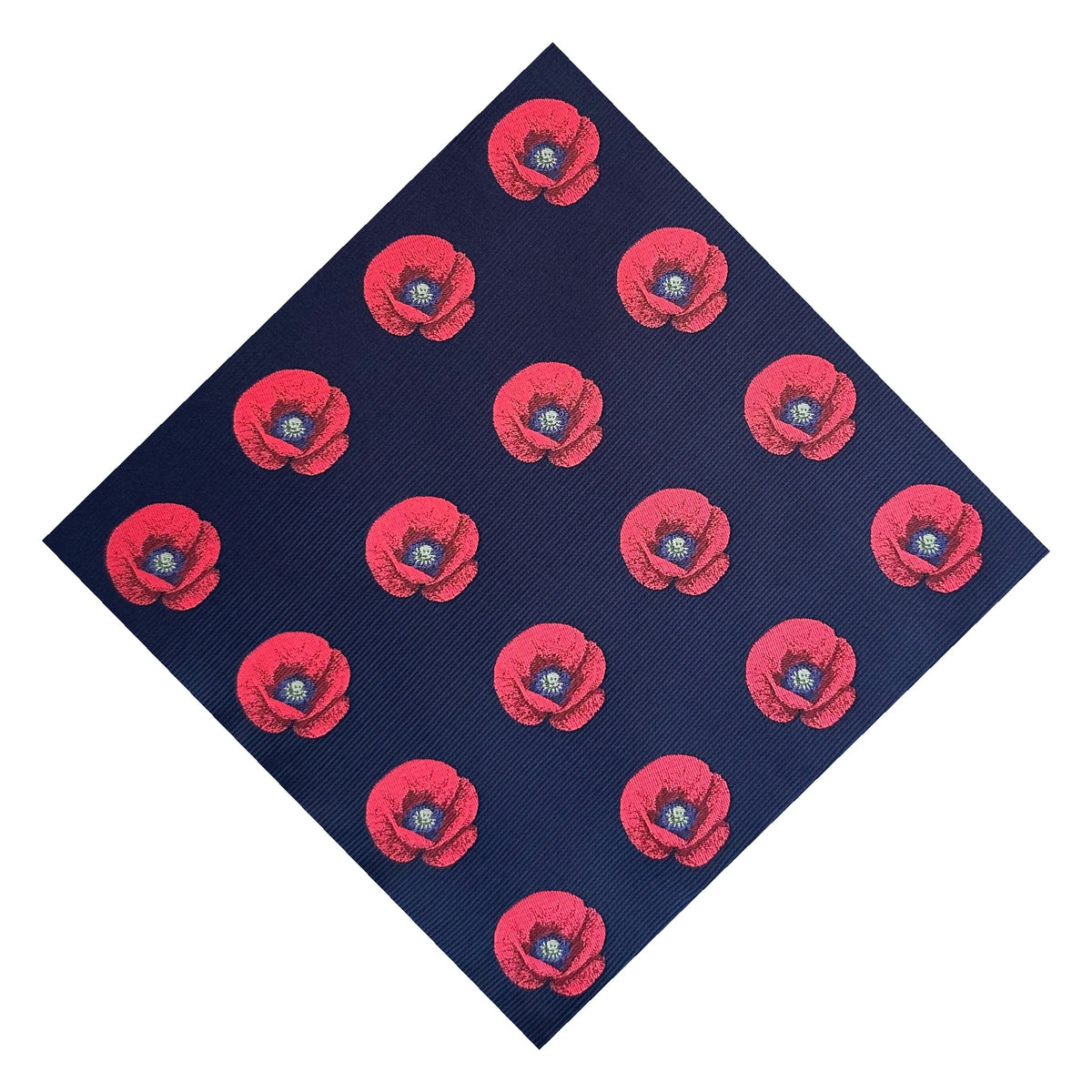Poppy Pocket Square Navy