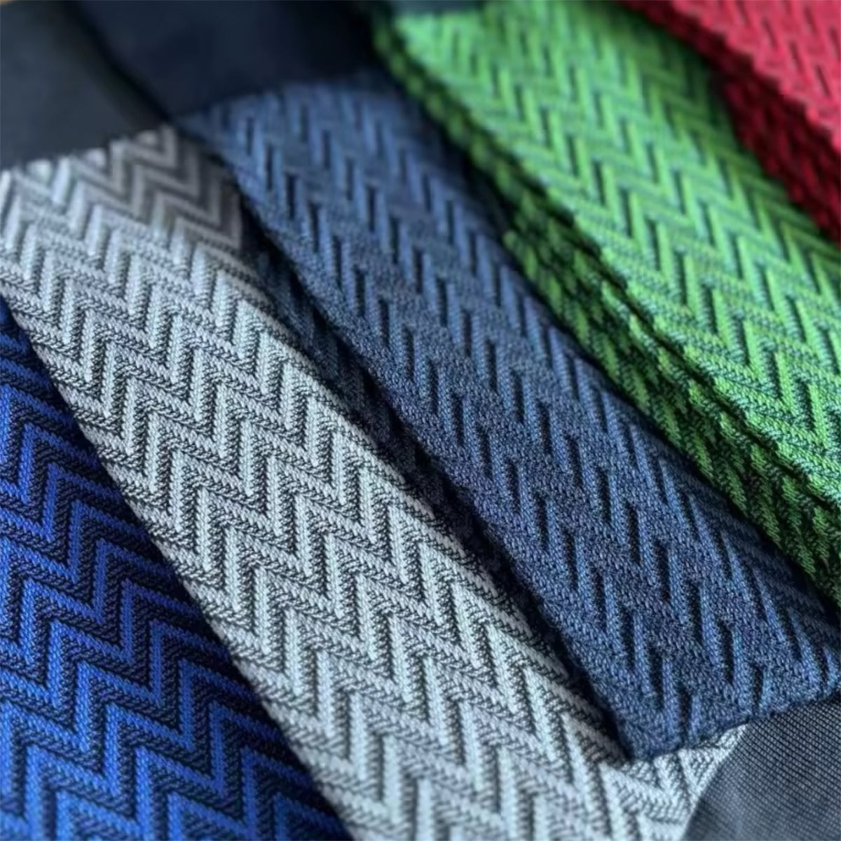 Red Mercerised Herringbone Business Socks