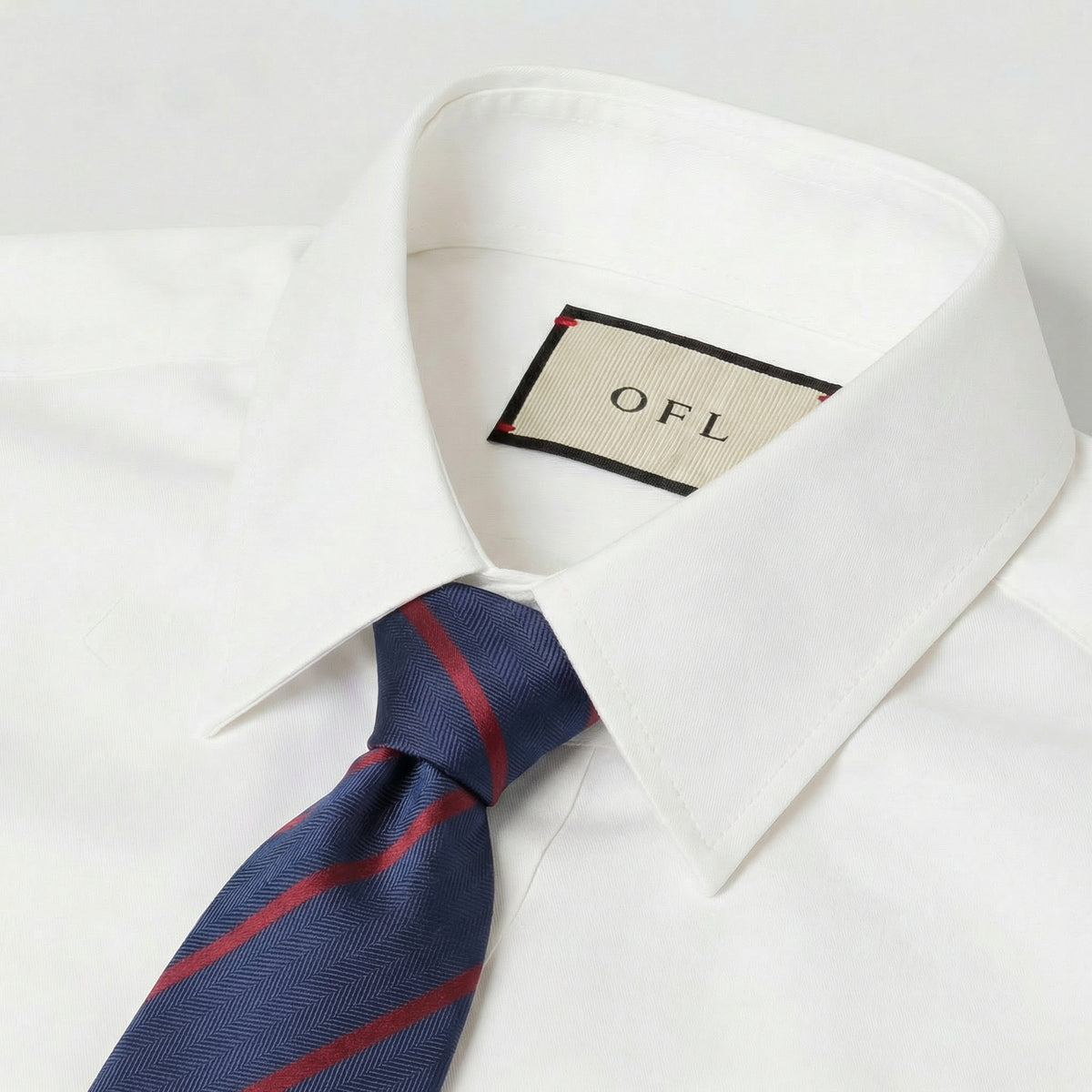 Navy Blue & Wine Stripe Tie - Hawksmoor Edit