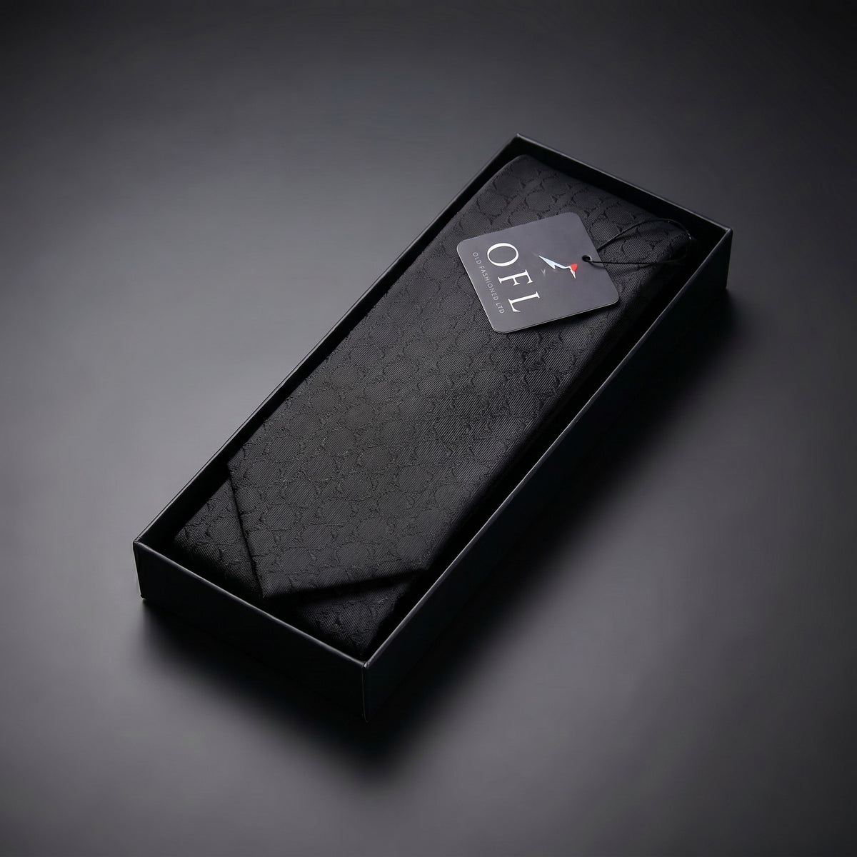 Black Noir Textured Tie