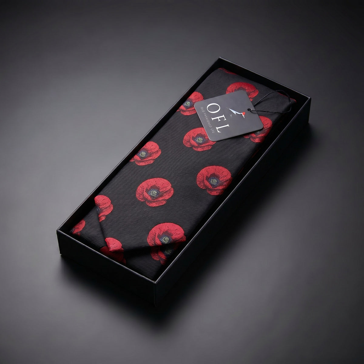 Poppy Tie Black