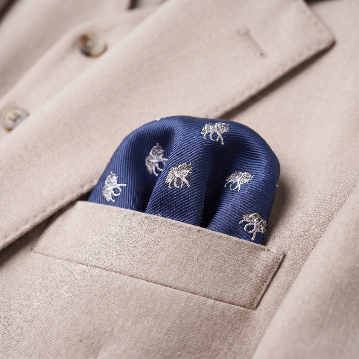 Wolf Pocket Square