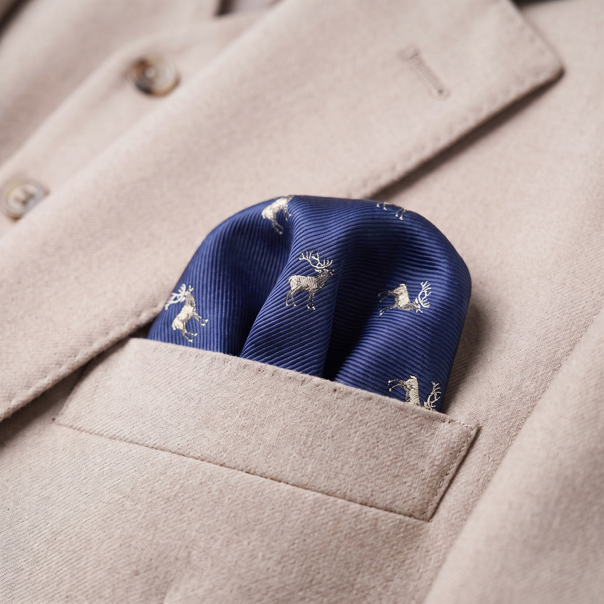 Stag Pocket Square