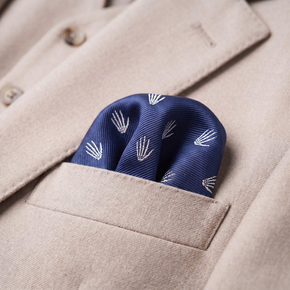 Skeleton Hand Pocket Square
