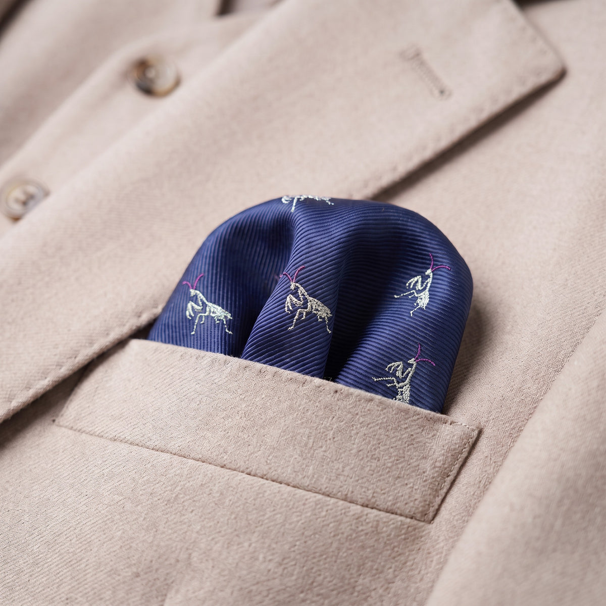 Praying Mantis Pocket Square
