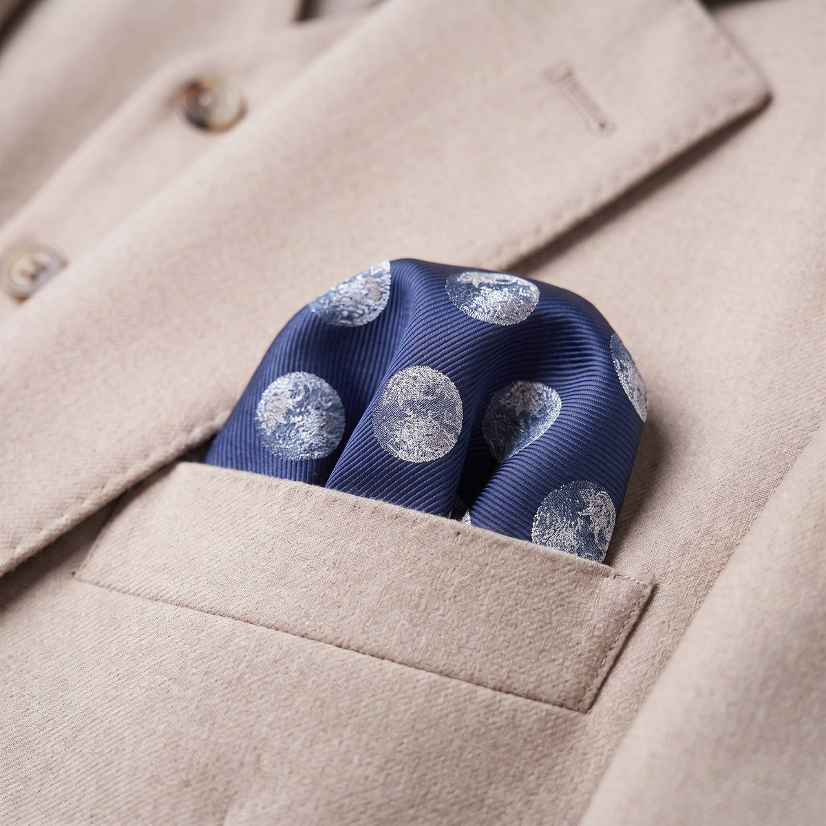 Planet Earth Pocket Square