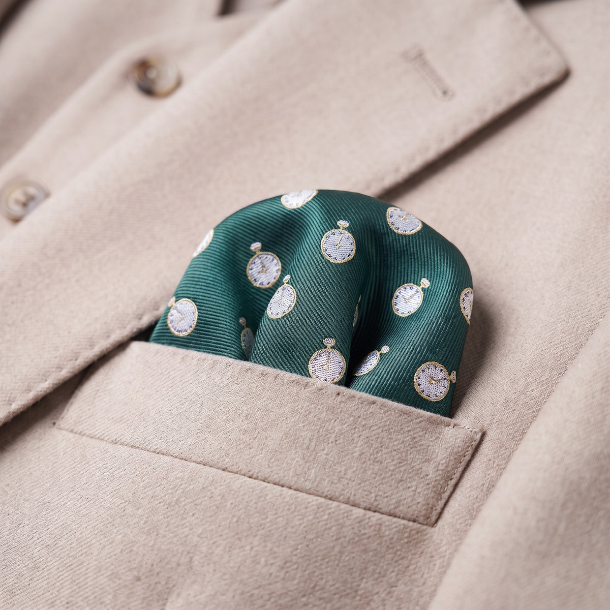 Clock Pocket Square