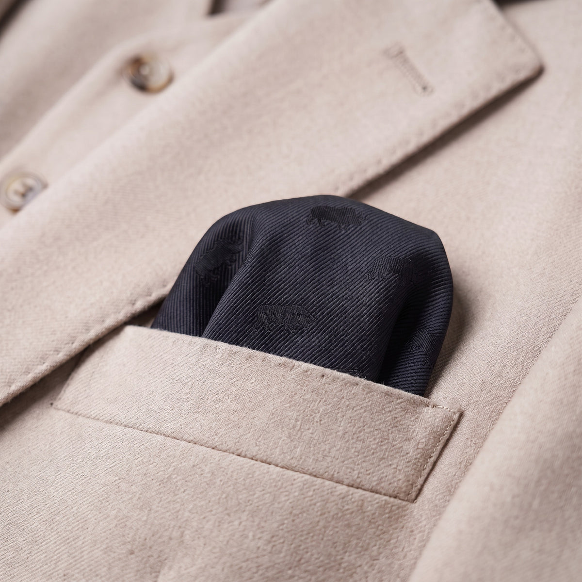 Black Rhino Pocket Square