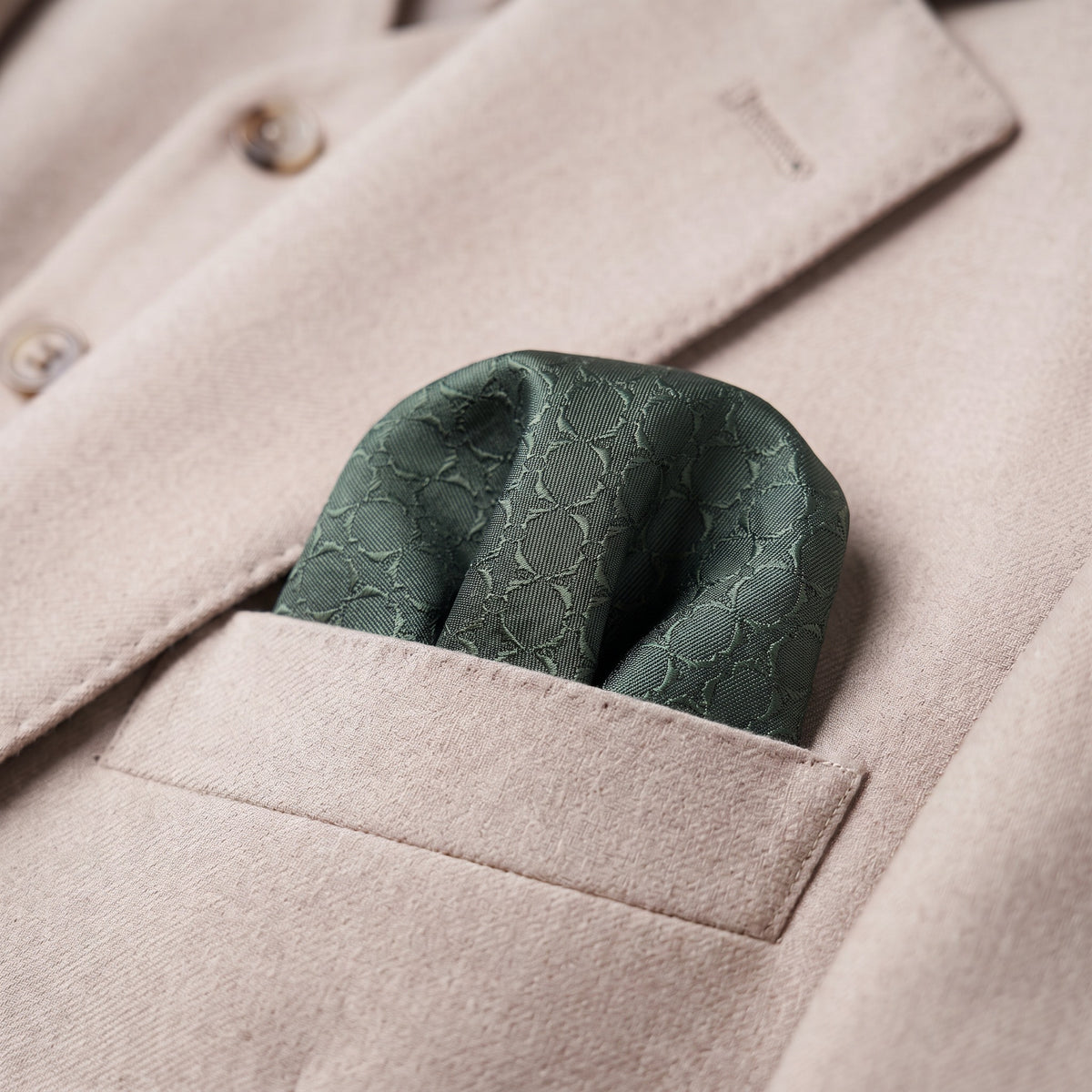 Forest Green Textured Pocket Square