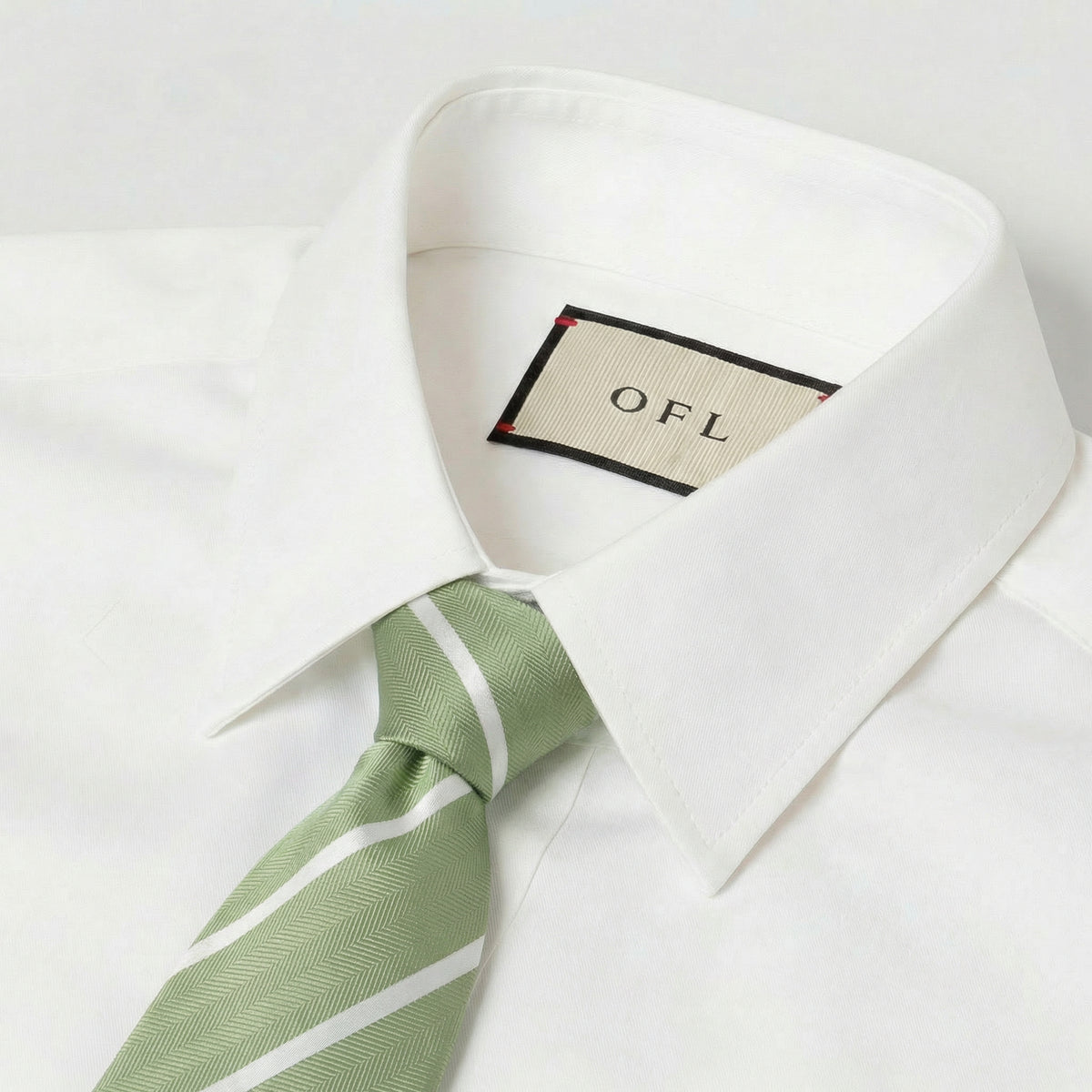 Matcha & White Stripe Tie - Hawksmoor Edit
