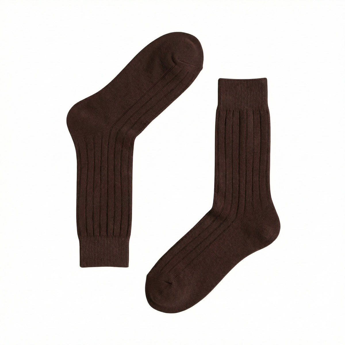 Brown Smart Ribbed Socks