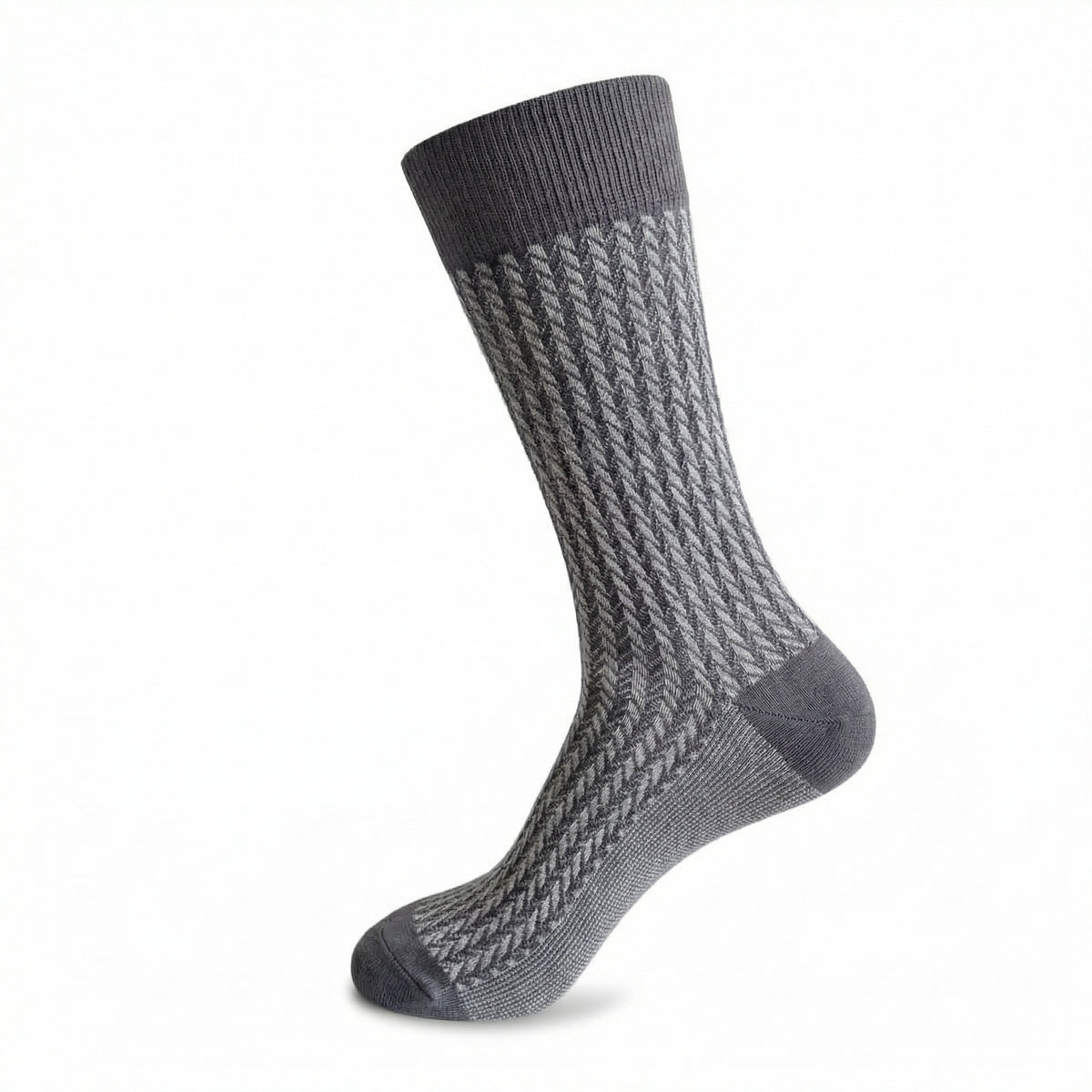 Grey Mercerised Twist Business Socks