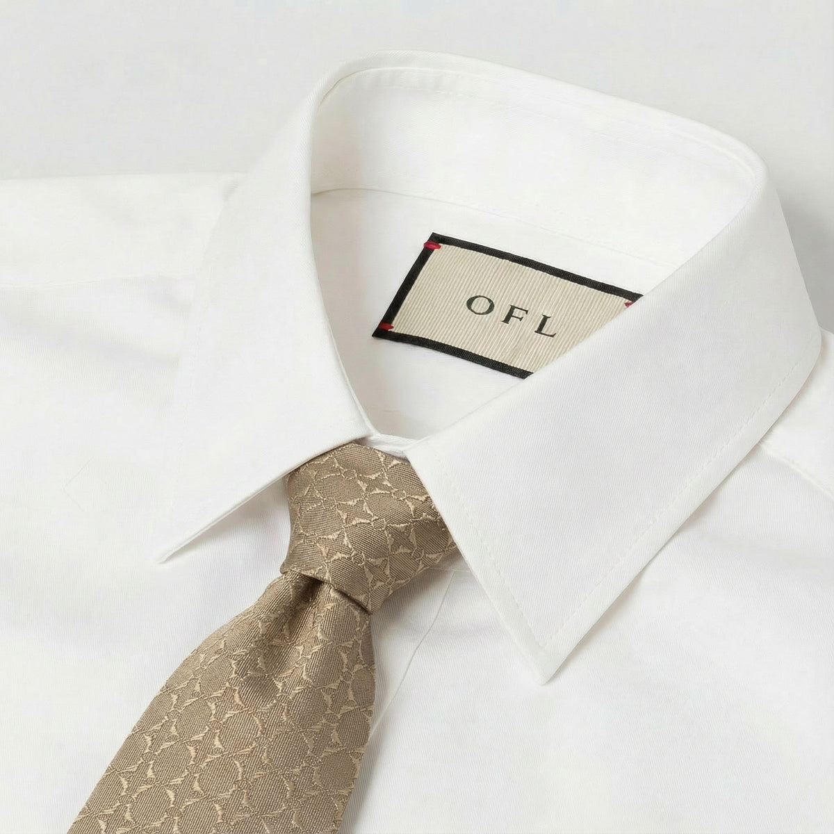 Dark Beige Textured Tie