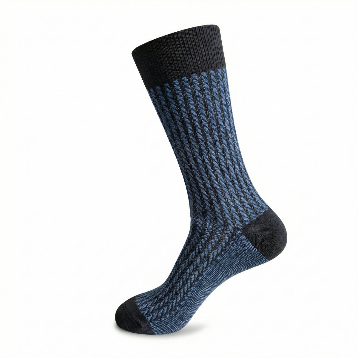 Navy Mercerised Twist Business Socks