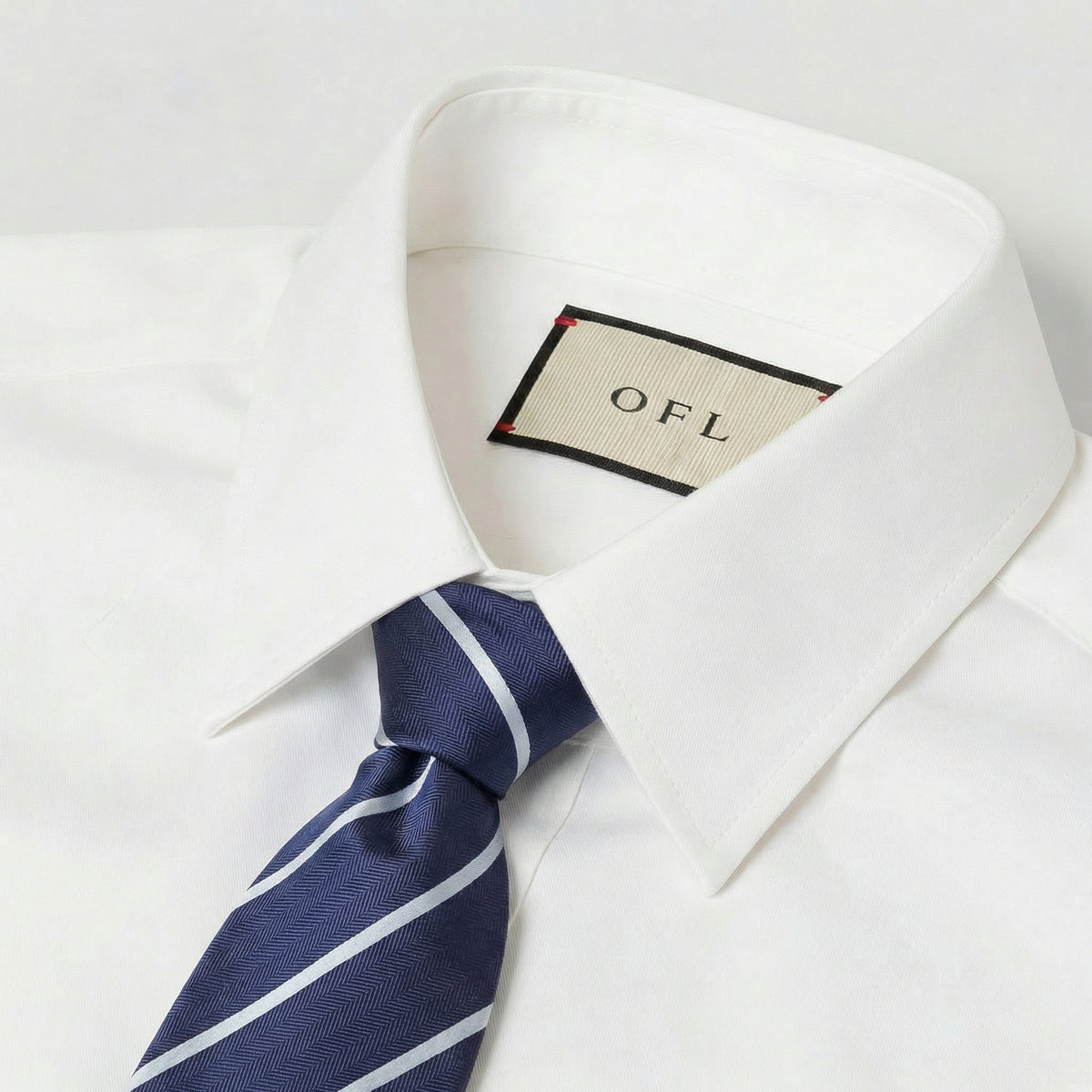 Navy Blue & Light Blue Stripe Tie - Hawksmoor Edit
